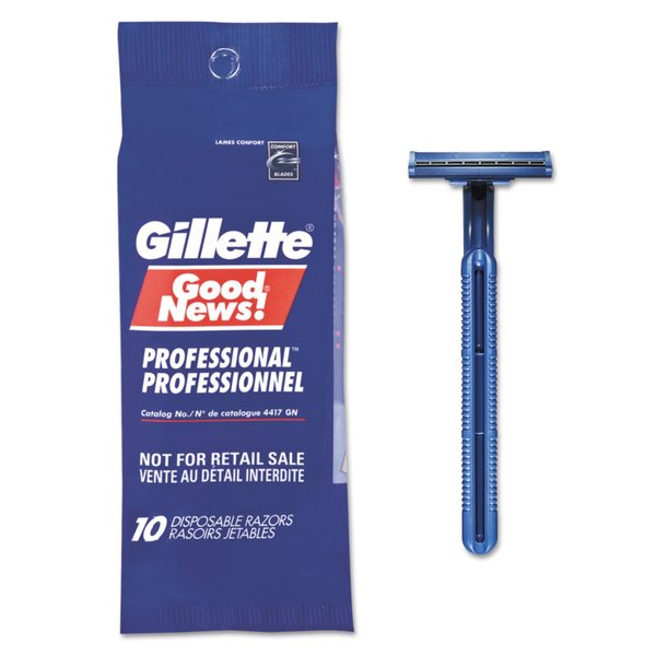 Gillette GoodNews Regular Disposable Razor, 2 Blades, Navy Blue, PK100 11004CT